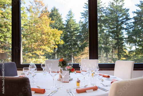 Repas de mariage - dans la forêt