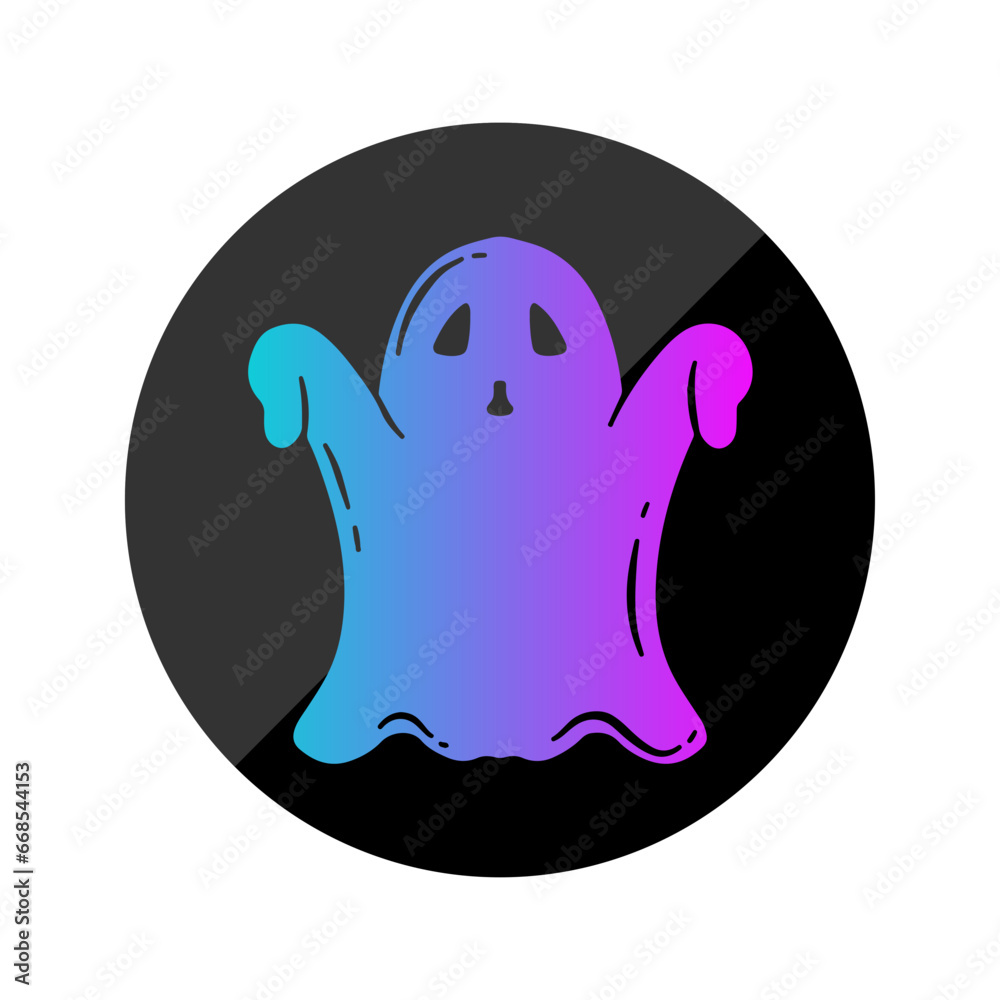 Ghost Gradient Rounded Style in Design Icon Ghost Gradient Rounded Style in Design Icon
