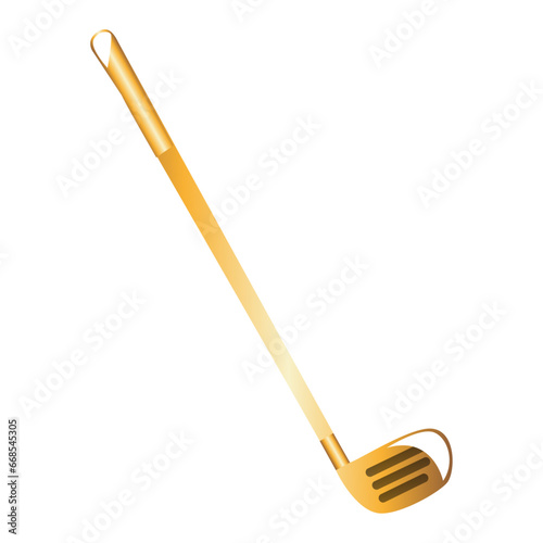 Vector realistic icon of classic golf club isolated on white background photo