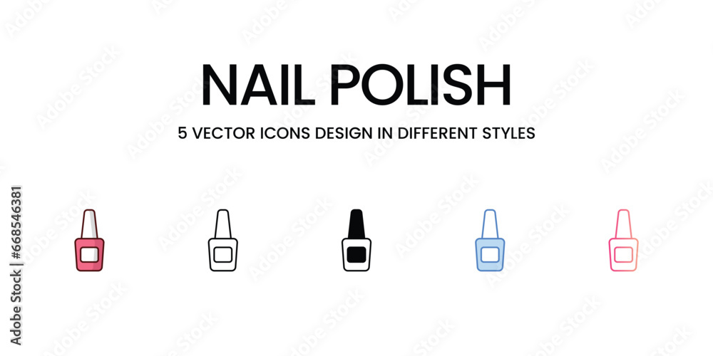Nail Polish icon. Suitable for Web Page, Mobile App, UI, UX and GUI design. Nail Polish icon. Suitable for Web Page, Mobile App, UI, UX and GUI design.