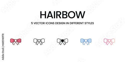 Hairbow icon. Suitable for Web Page, Mobile App, UI, UX and GUI design. photo