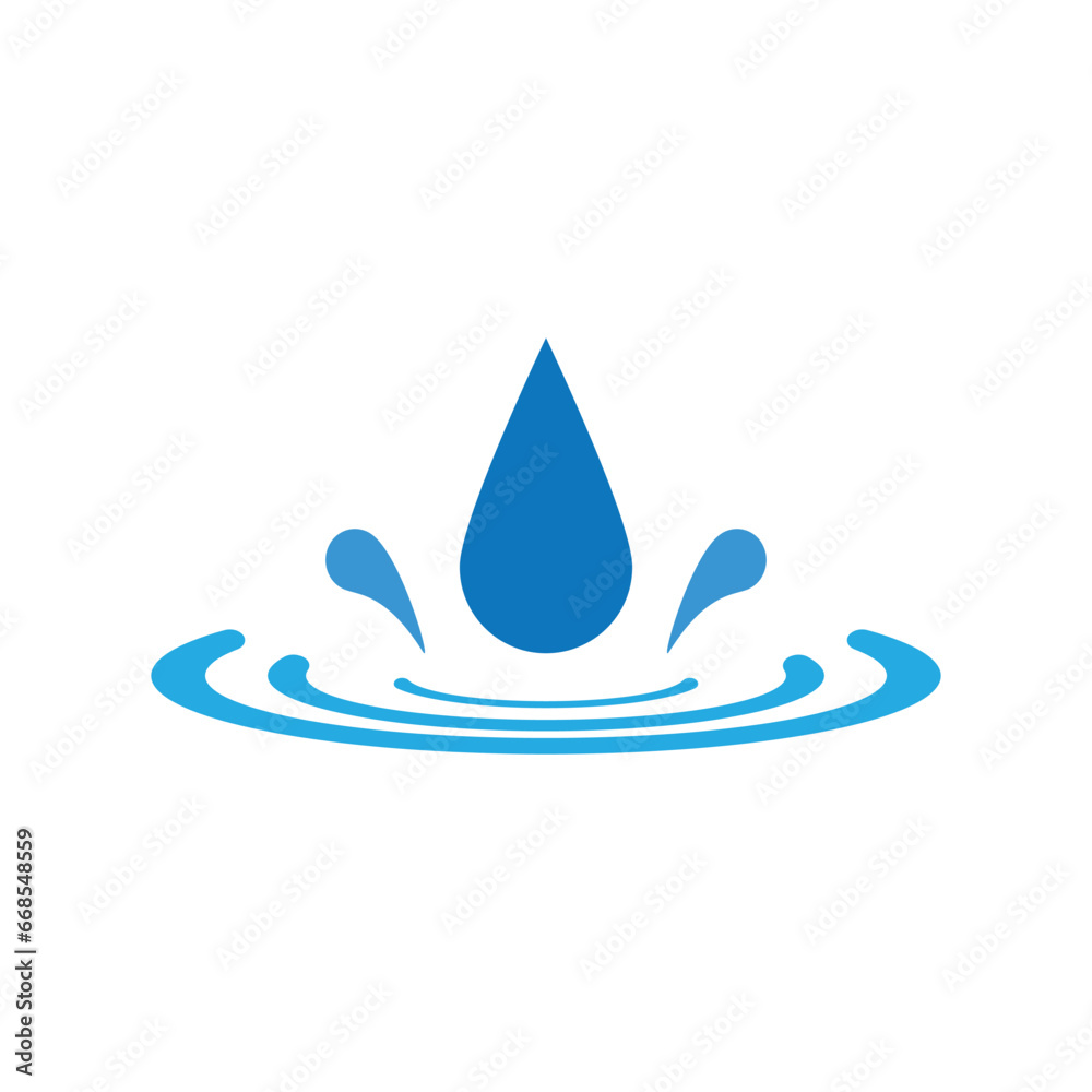 falling water splash icon vector