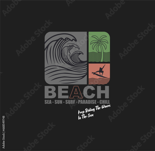 beach van with surf board, Long beach, summer vibes hand draw, summer slogan with beach illustration, Hawaii, Aloha surf typography for t-shirt print , beach vector print,