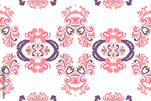 Floral vintage seamless pattern for retro wallpapers. Enchanted Vintage Flowers. Arts and Crafts movement inspired. Design for wrapping paper, wallpaper, fabrics and fashion clothes. Ikat pattern.