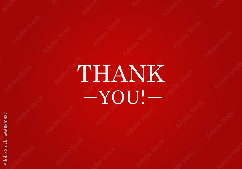 Thank you! new style text design and background illustration Thank you! new style text design and background illustration