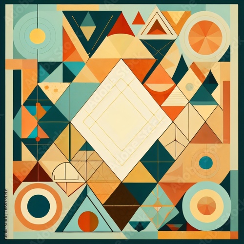 abstract geometric background. generative ai