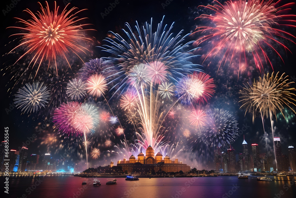 fireworks in the city fireworks in the city