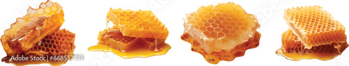 Honeycomb illustration on white background