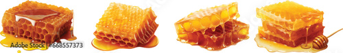 Honeycomb illustration on white background