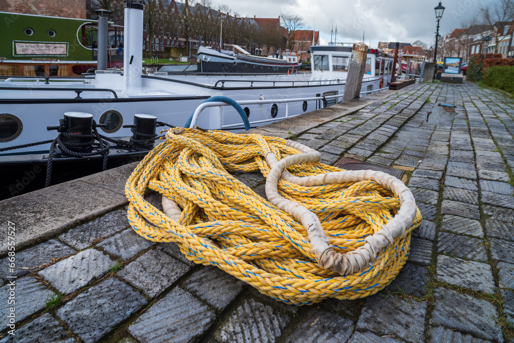 rope next to a ship