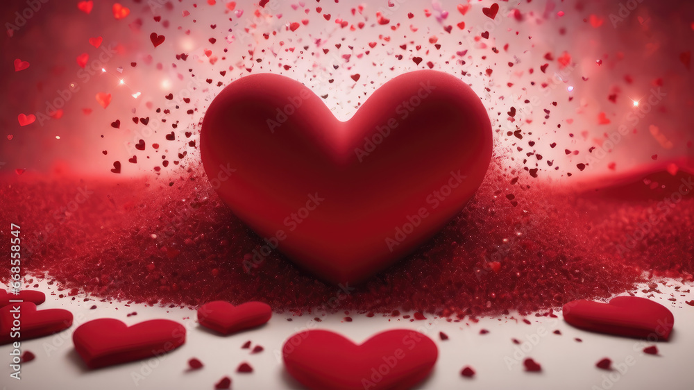 Red heart on a red background, Love hearts wallpaper, wedding hearts, and red fabric background, Valentine's day background Red heart on a red background, Love hearts wallpaper, wedding hearts, and red fabric background, Valentine's day background