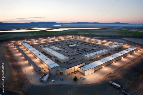 aerial view prison photo