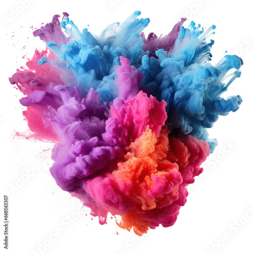 Multicolored Holi, Holli, Holly. bright splash isolated