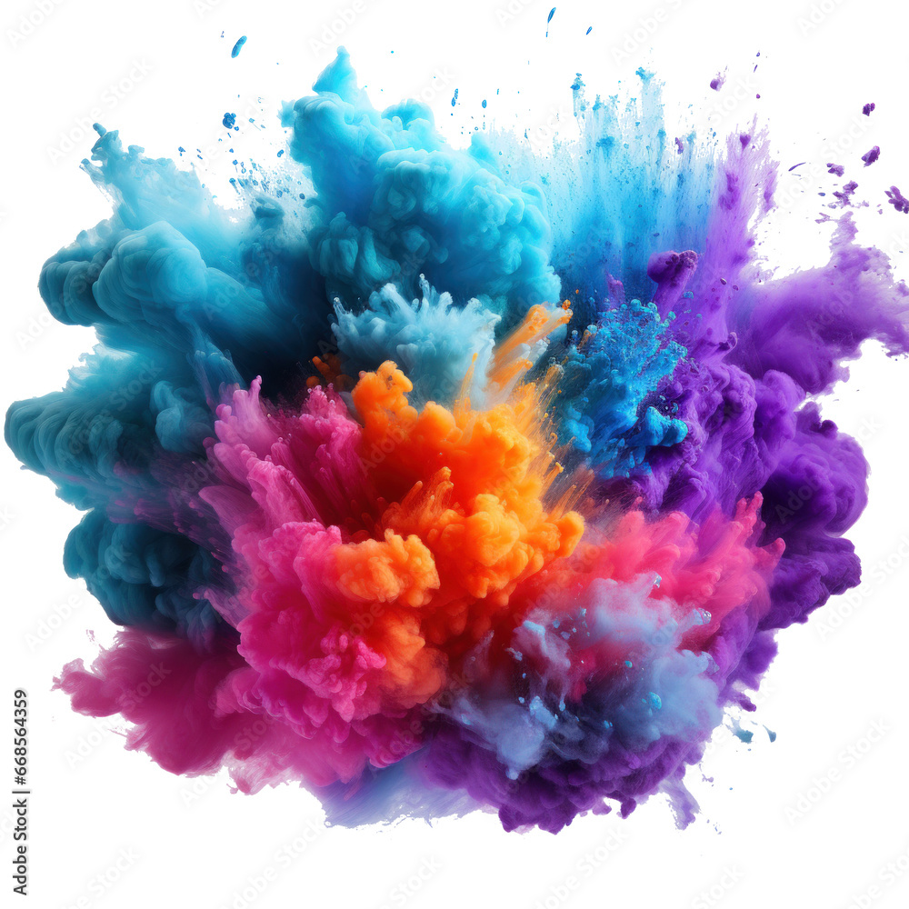 Fototapeta premium Multicolored Holi, Holli, Holly. bright splash isolated