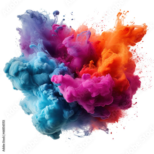 Multicolored Holi, Holli, Holly. bright splash isolated