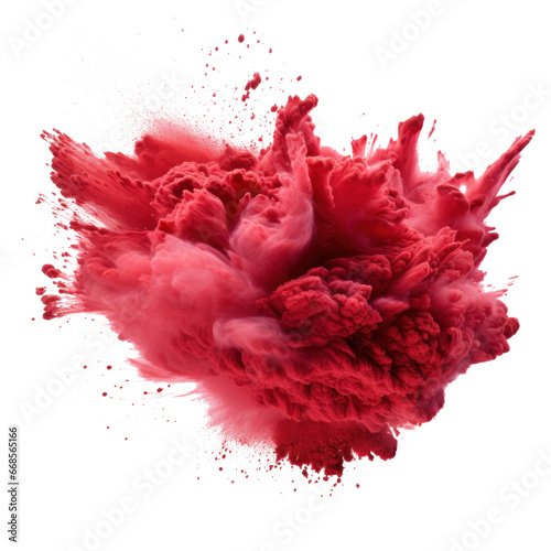 Red Holi, Holli, Holly. bright splash isolated