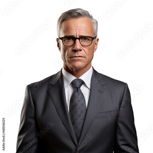 Businessman in jacket isolated