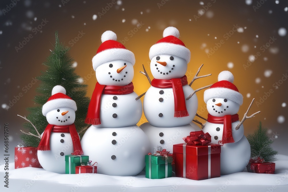 snowman and christmas tree snowman and christmas tree