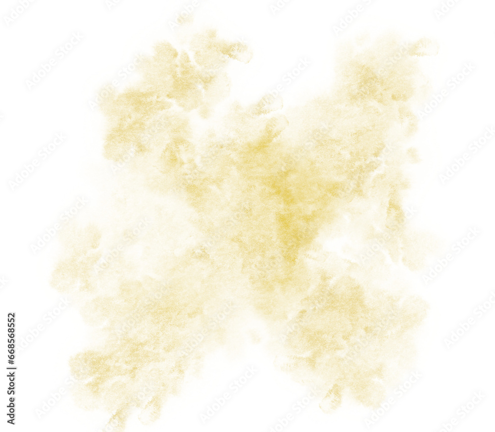 Naklejka premium Yellow watercolor stain