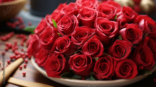 bouquet of red roses