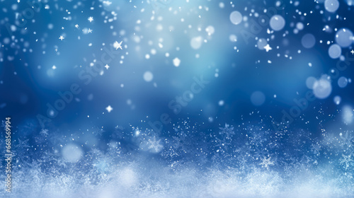 Snowy Winter Abstract Background © LadyAI