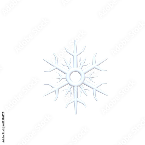 3d snowflake icon