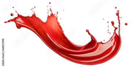 Splash of tomato ketchup, cut out