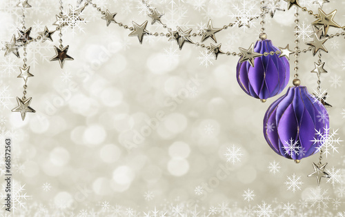 Christmas garlands with sta...