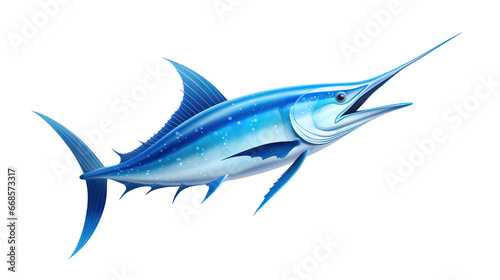 blue marlin illustration isolated on transparent background,transparency  © SaraY Studio 