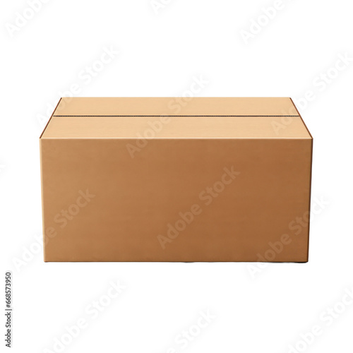 Box parcel mockup isolated on transparent background,transparency  © SaraY Studio 