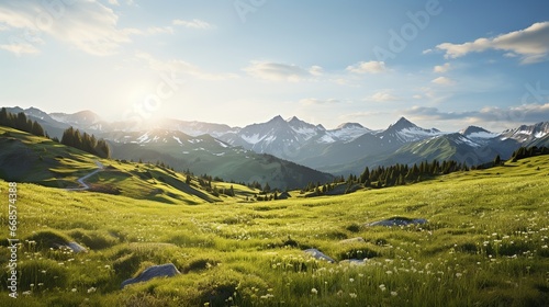 Sunrise Over Majestic Mountain Valleys