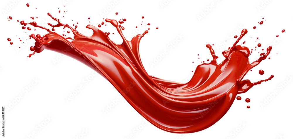 Splash of tomato ketchup, cut out Splash of tomato ketchup, cut out