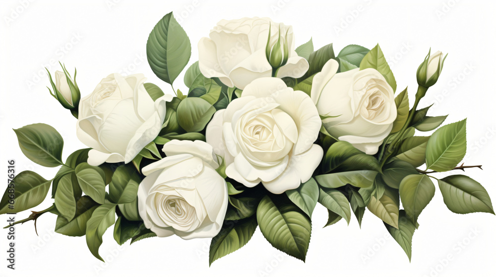 Bouquet of white roses