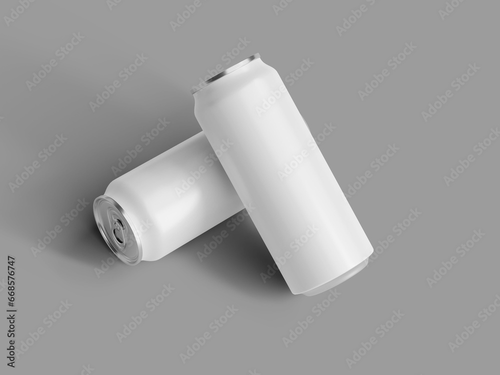 Isometrix White Blank Drink Can 3D Mockup