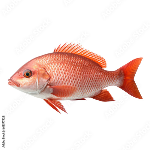 Red fish isolated on transparent background,transparency 