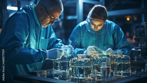 Physicians inspecting kidneys in a medical concept . photo