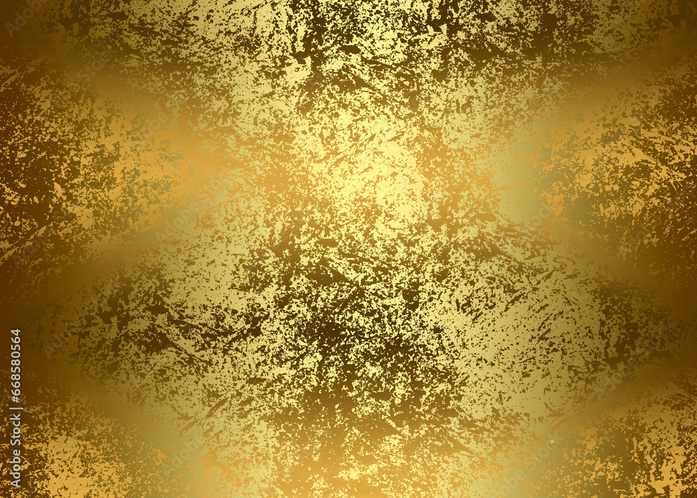 Golden Abstract decorative paper texture background for artwork - Illustration