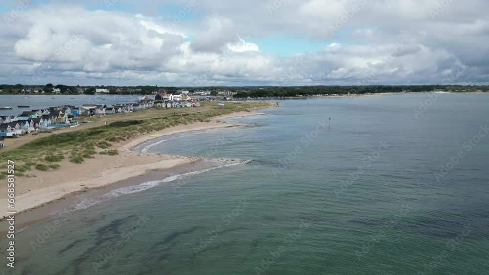 Beach Mudeford Sandbank Christchurch UK drone,aerial Beach Mudeford Sandbank Christchurch UK drone,aerial