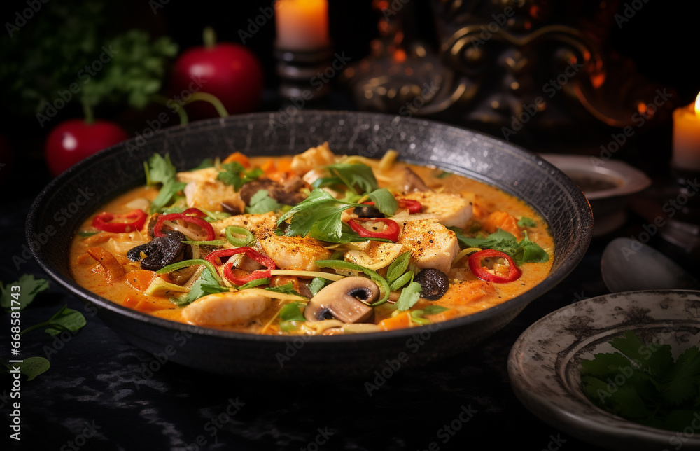 Deliciosa Moqueca. Comida Tradicional Brasileira com Ingredientes Autênticos
