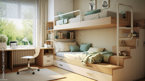 Interior of a youth bedroom