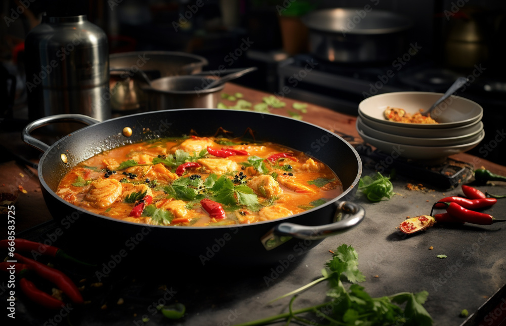 Deliciosa Moqueca. Comida Tradicional Brasileira com Ingredientes Autênticos
