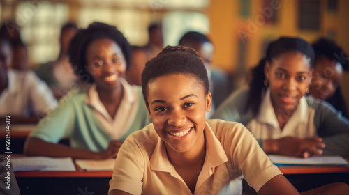 Black students in the classroom