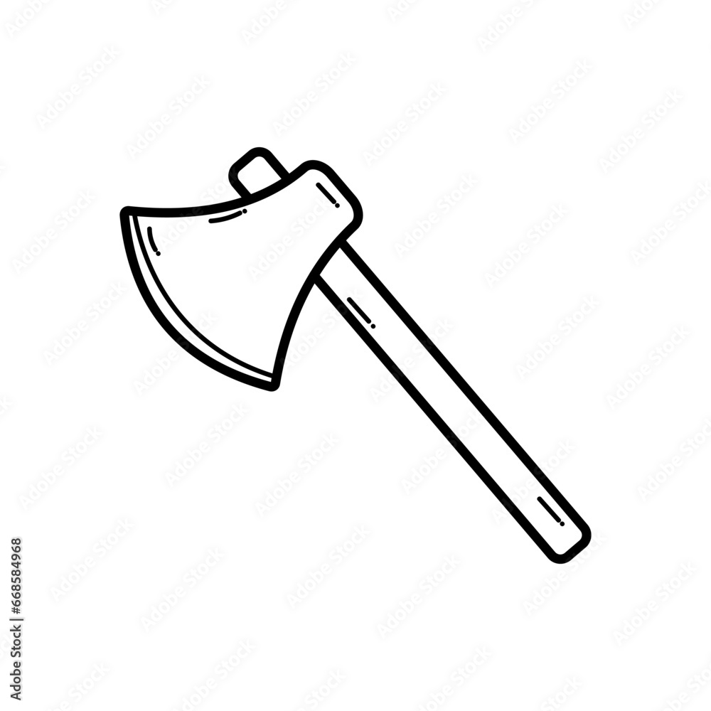 Axe icon. Hand drawn illustration of axe vector icon for web Axe icon. Hand drawn illustration of axe vector icon for web