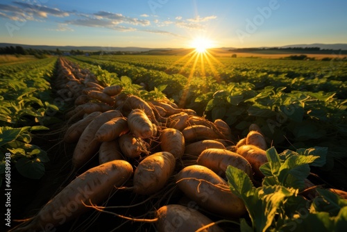Batata. sweet potato. Agricultural concept with a copy space. photo
