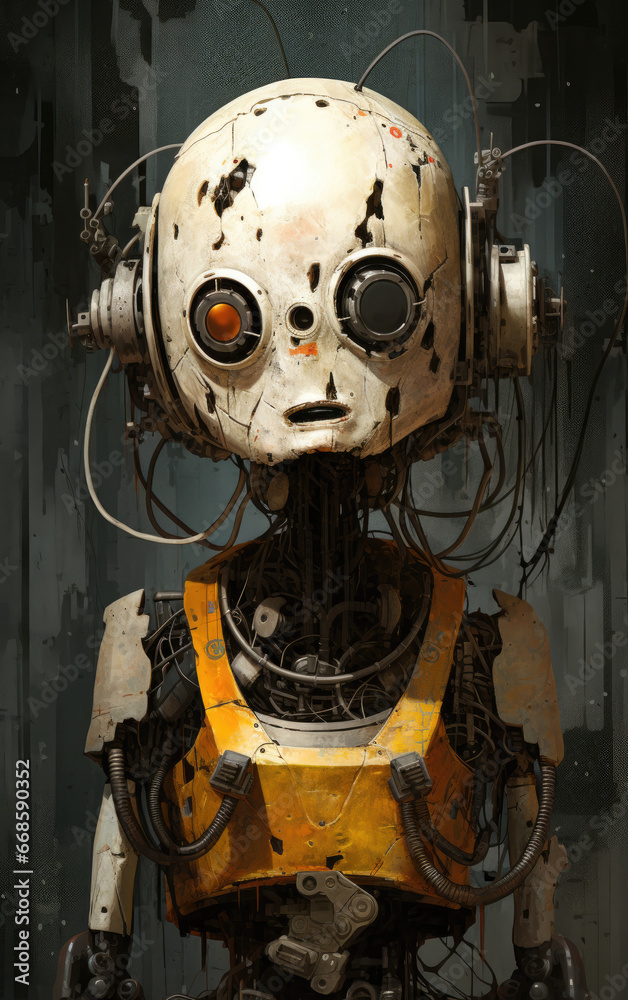 Fototapeta premium Surrealist Robot - Generative AI illustration