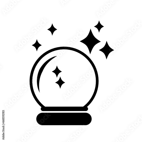 magic crystal ball icon vector