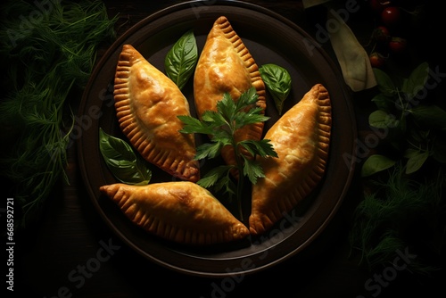 Gujiya, an indian dessert photo