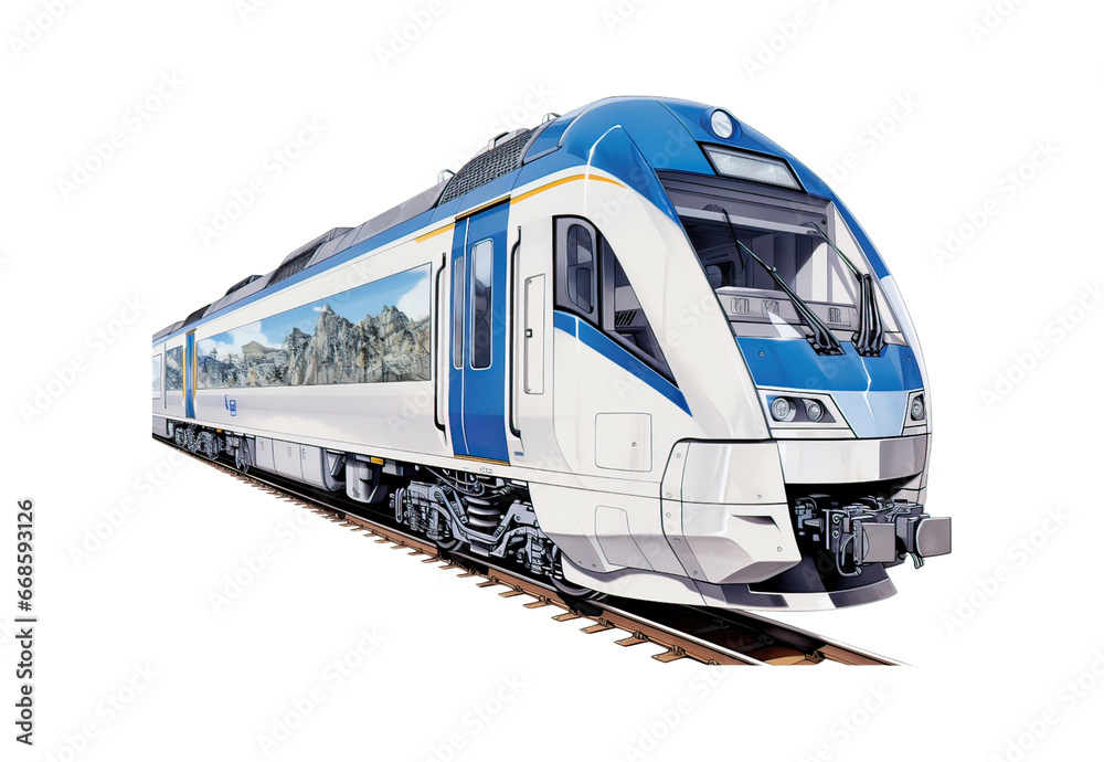 Fototapeta premium Train_Euro_No_shadows_highest_details_sharpness_throu