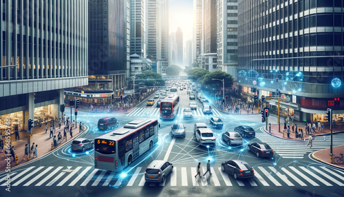 Seamless Urban Intersection with Quantum-Powered Traffic photo