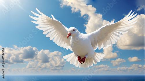 White dove in blue sky © mizina